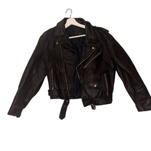Black Leather Biker Jacket